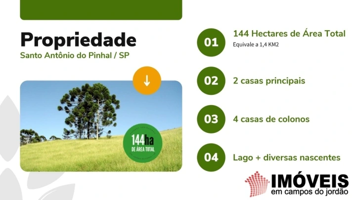 Fazenda Rural para Venda - Campos do Jordão, Sertãozinho em Santo Antônio do Pinhal - REF: 2734 Imagem da galeria de fotos: Fazenda Rural para Venda - Campos do Jordão, Sertãozinho em Santo Antônio do Pinhal - REF: 2734