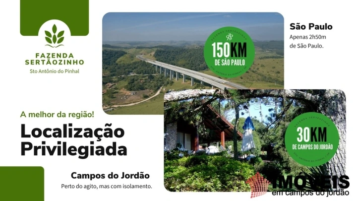 Fazenda Rural para Venda - Campos do Jordão, Sertãozinho em Santo Antônio do Pinhal - REF: 2734 Imagem da galeria de fotos: Fazenda Rural para Venda - Campos do Jordão, Sertãozinho em Santo Antônio do Pinhal - REF: 2734